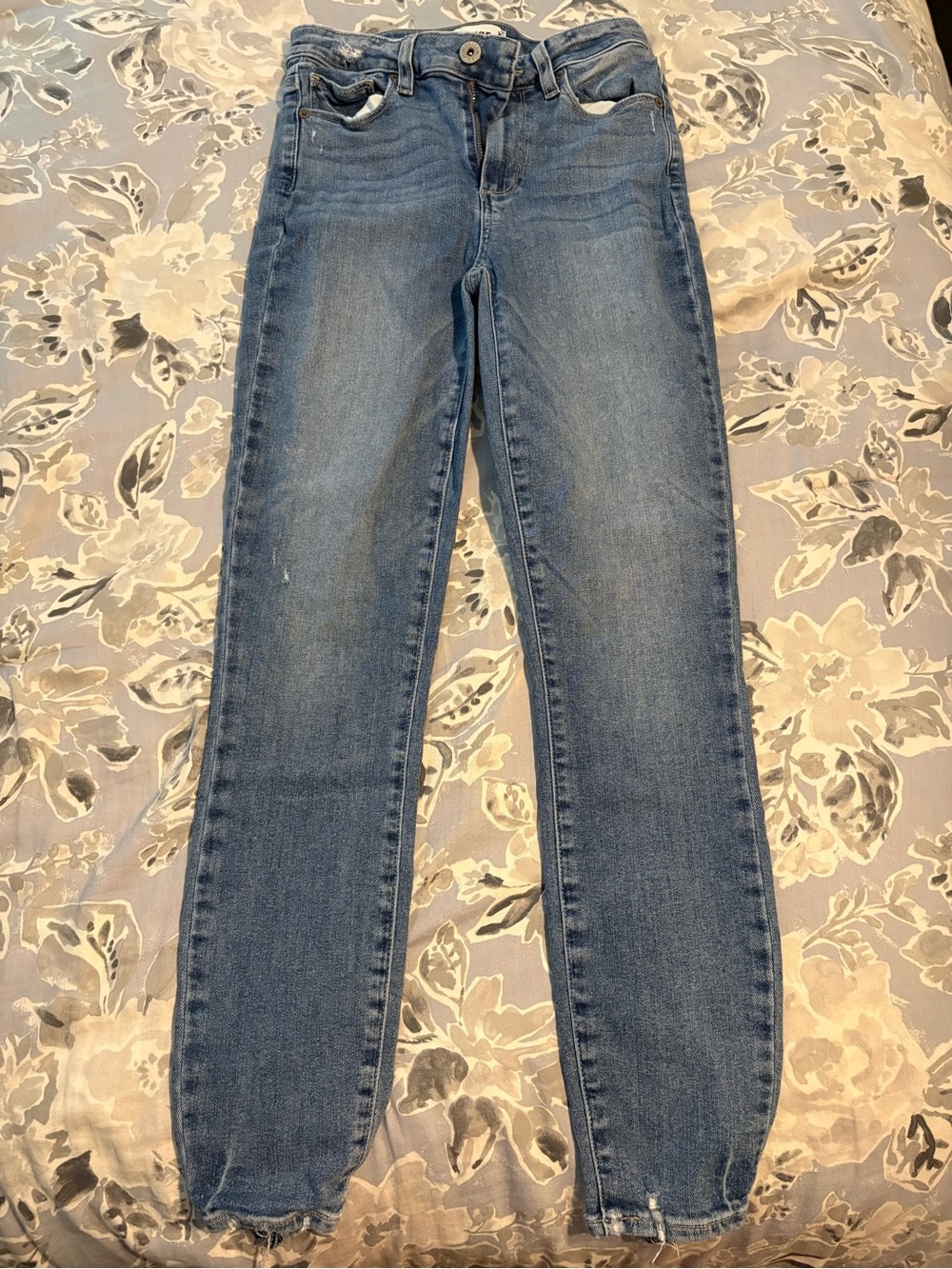 PAIGE Classic Blue Women's Straight-Leg Jeans